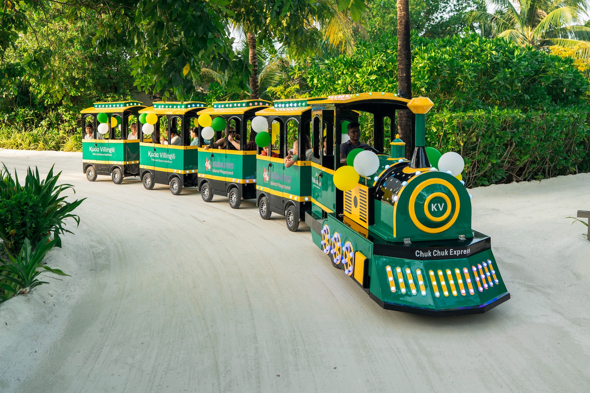 Chuk Chuk Train at Kuda Villingili Resort Maldives