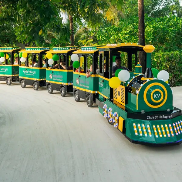 Chuk Chuk Train at Kuda Villingili Resort Maldives
