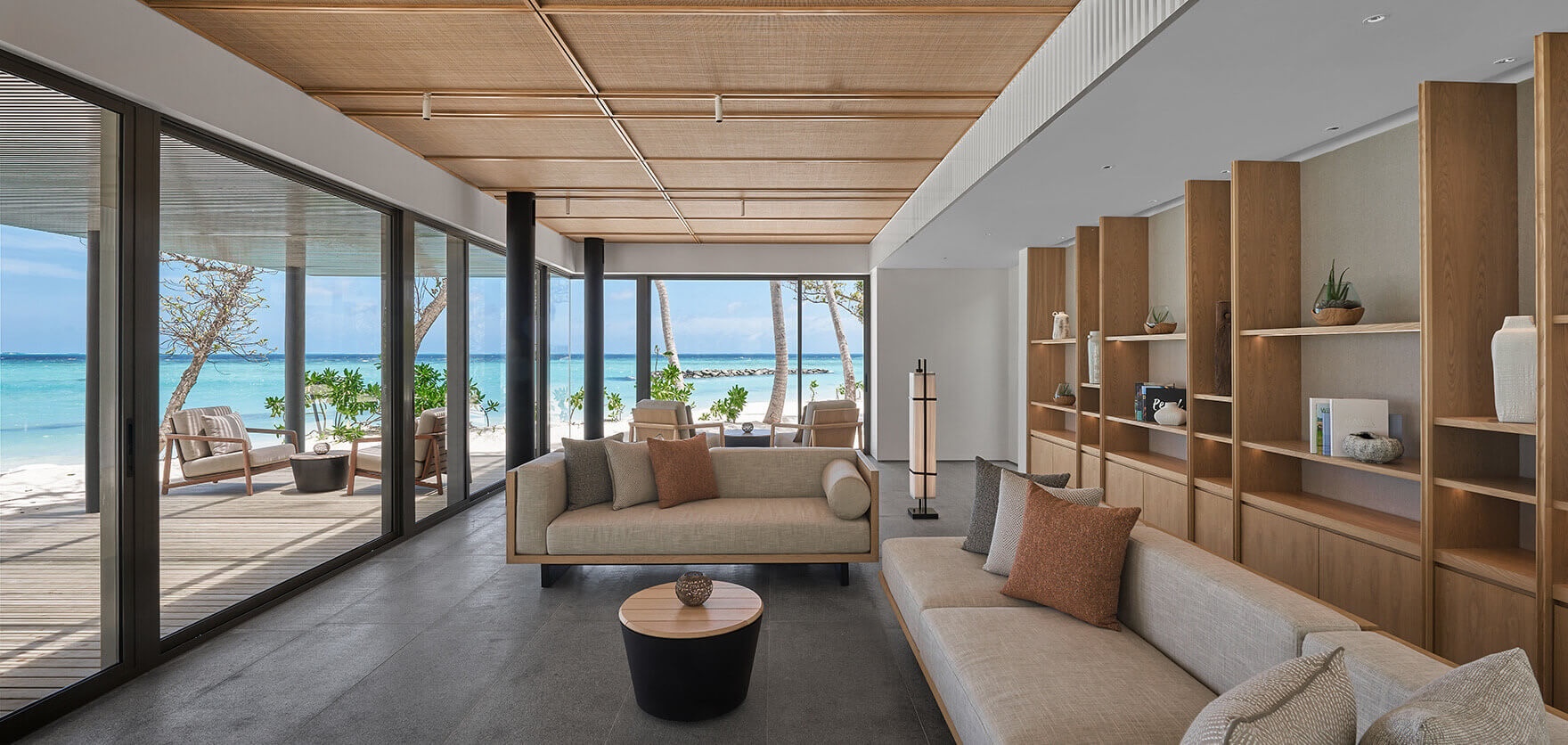 Library at Alila Maldives