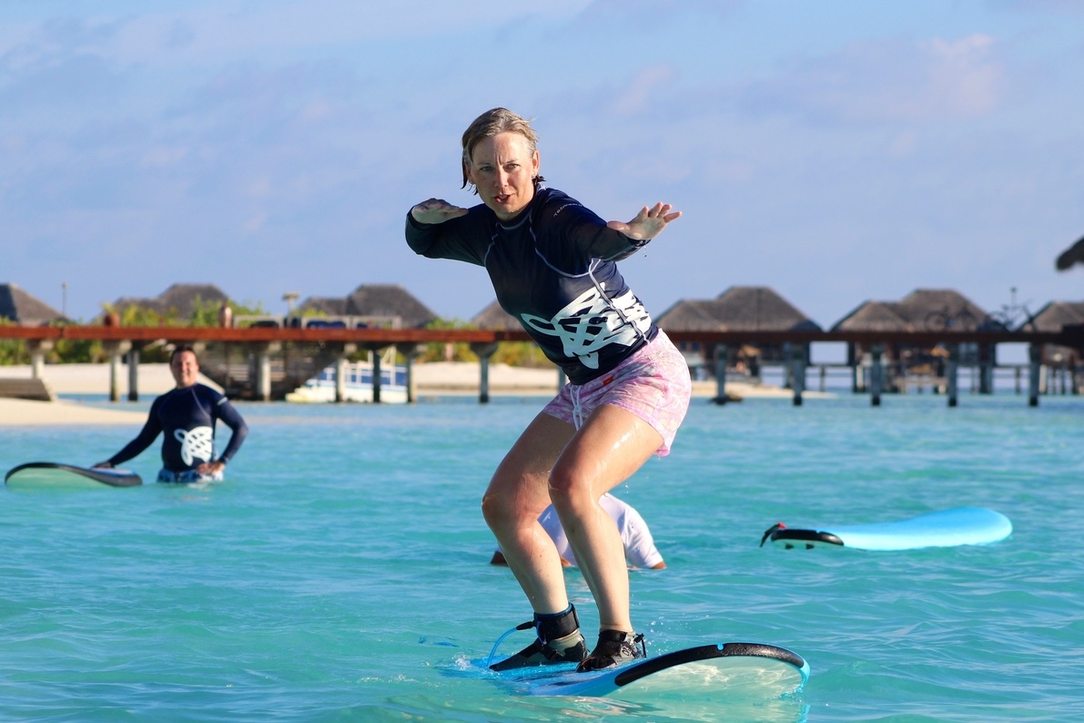 Surfing at Anantara Dhigu Maldives