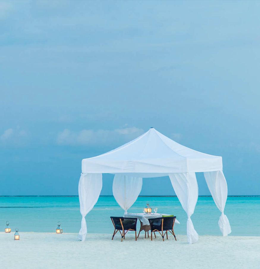 Beach Dinner Setup at Como Cocoa Island