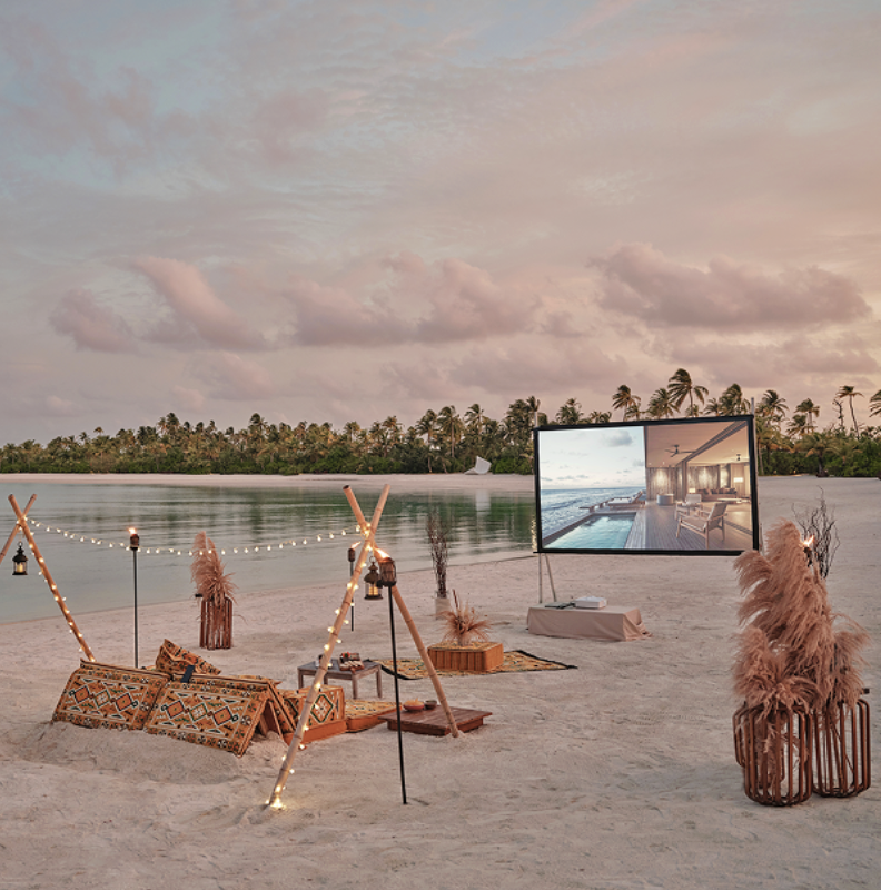Private Cinema Setup at Patina Maldives