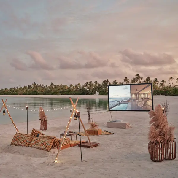 Private Cinema Setup at Patina Maldives