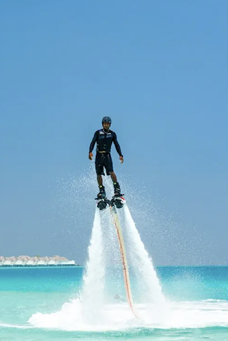Flyboarding at Finolhu Maldives