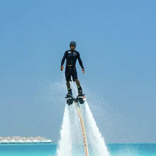 Flyboarding at Finolhu Maldives