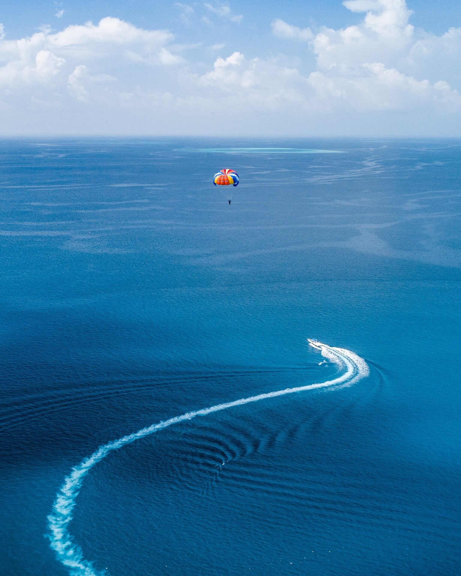 Parasailing at Waldorf Astoria Maldives