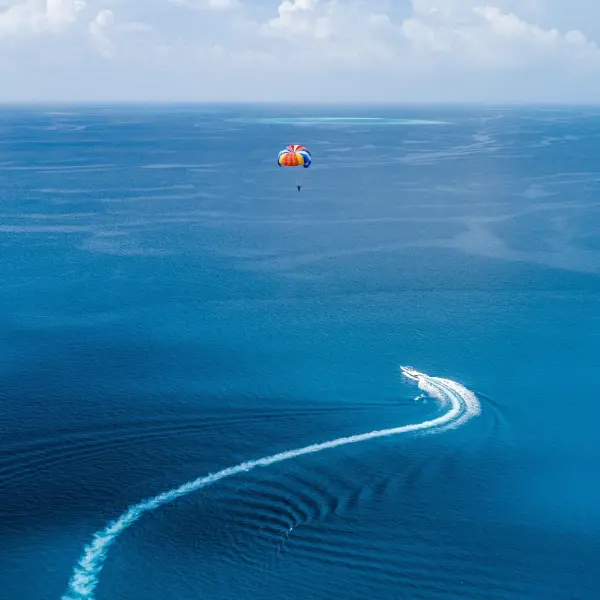 Parasailing at Waldorf Astoria Maldives
