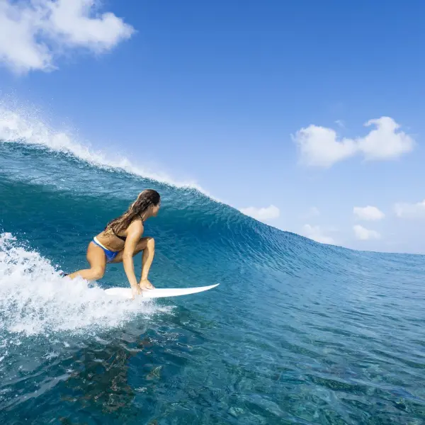 Surfing at Niyama Private Islands