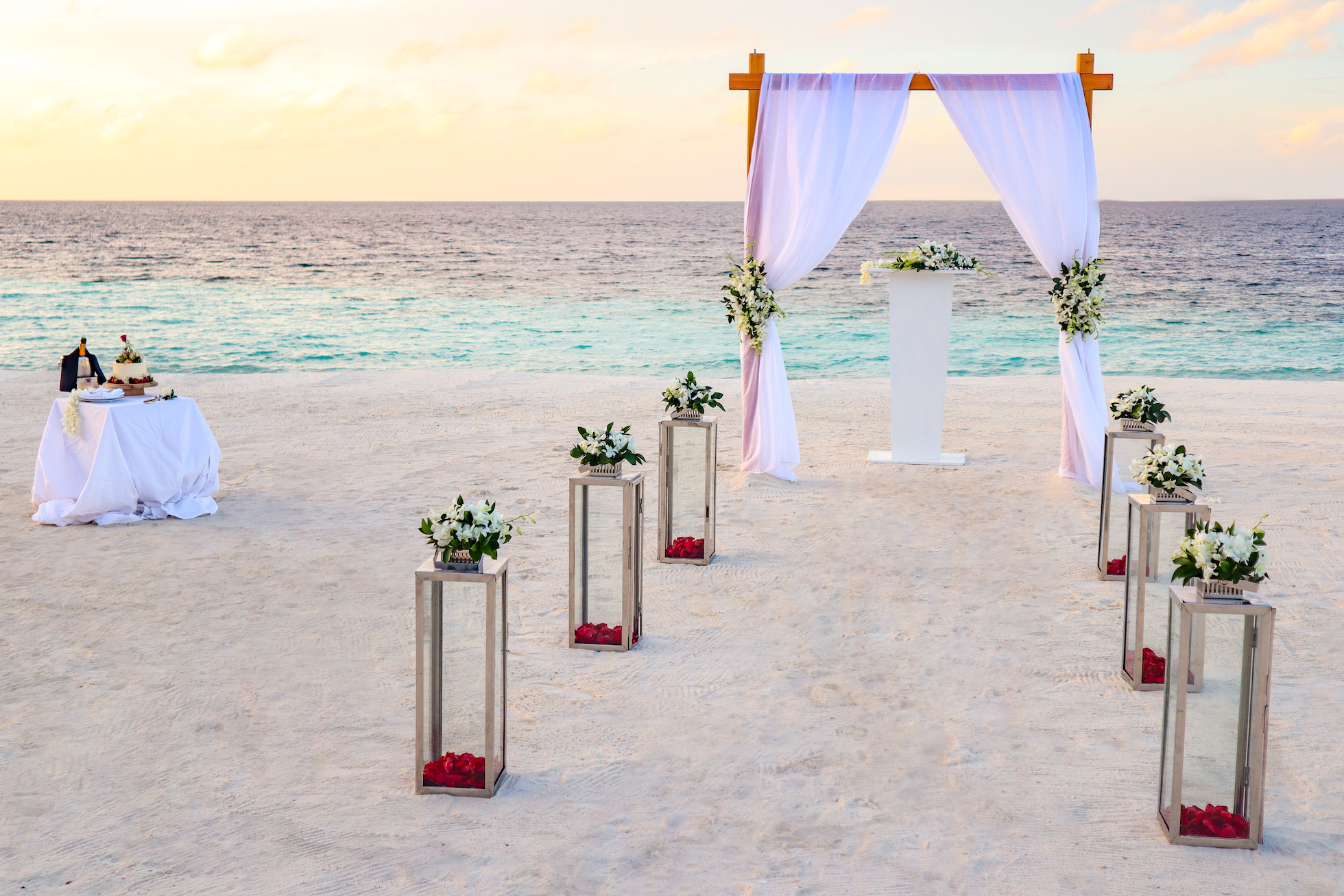 Wedding Setup at Waldorf Astoria Maldives