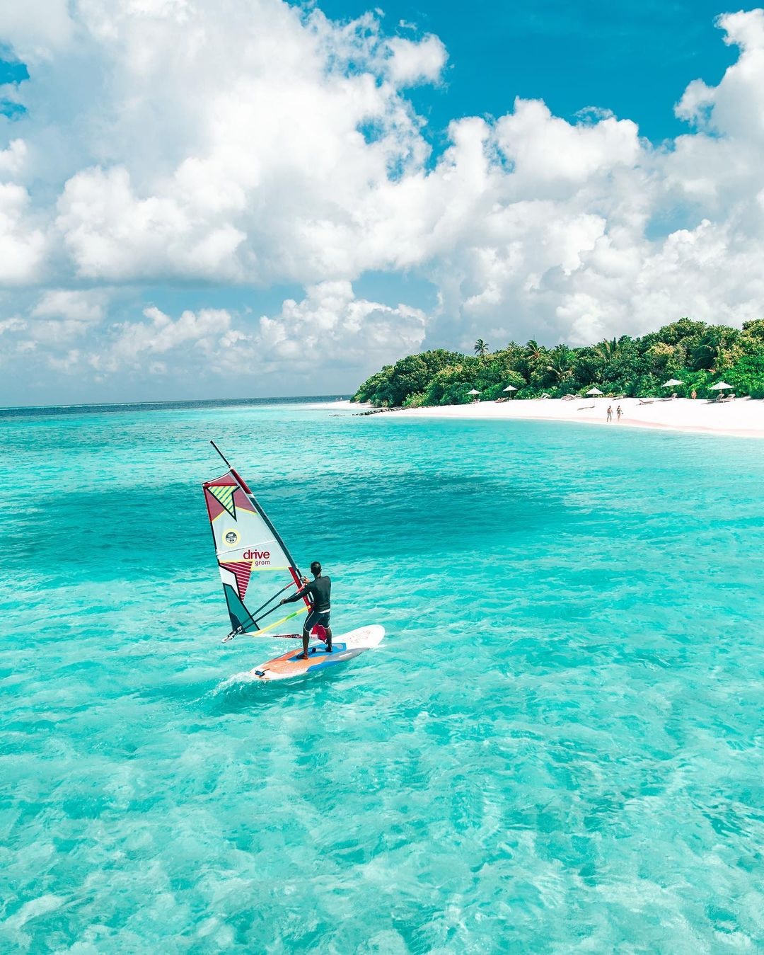 Wind Surfing at Vakkaru Maldives