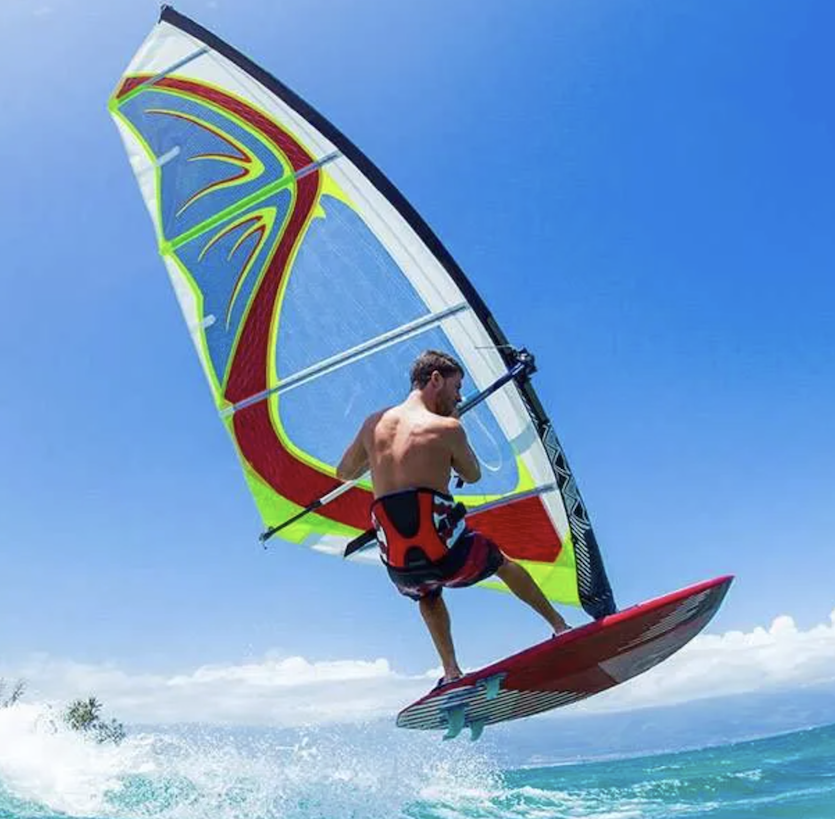 Windsurfing at Jawakara Island Maldives