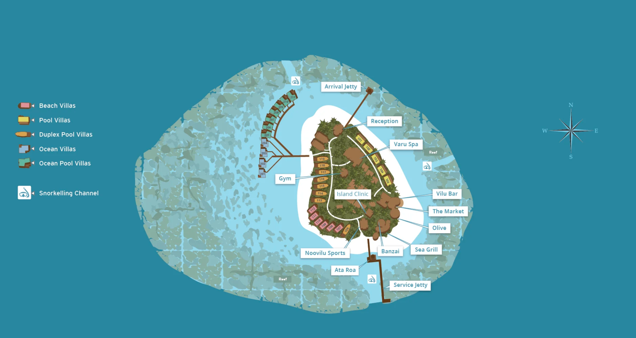 Kandolhu Maldives - Island Map