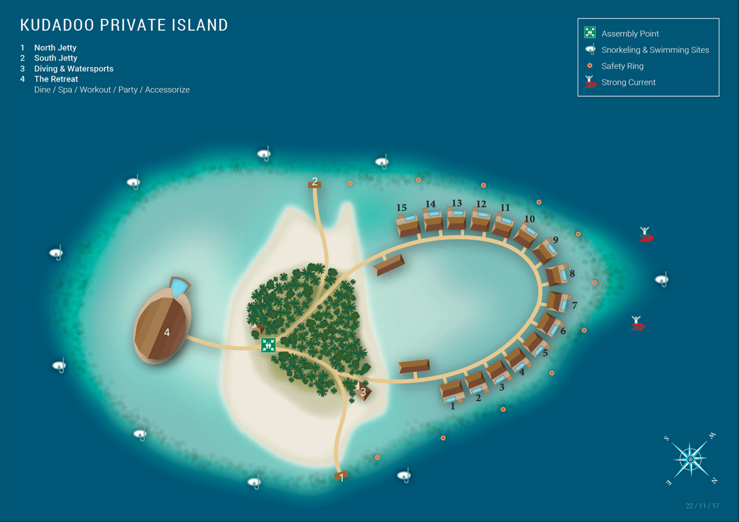 Kudadoo Private Island Map