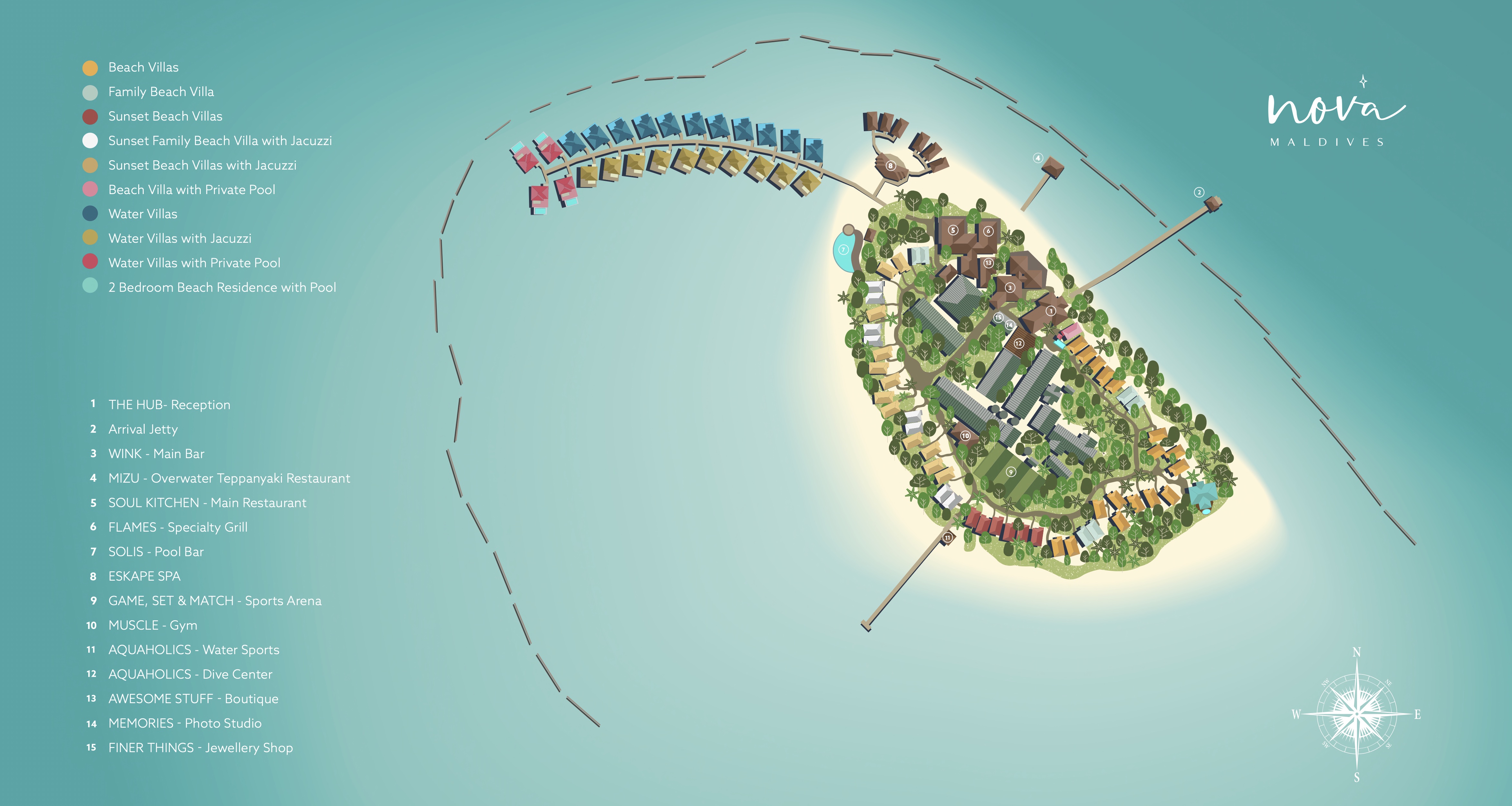 Nova Maldives - Island Map
