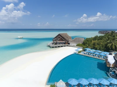 Aqua Bar Pool Aerial Anantara Dhigu