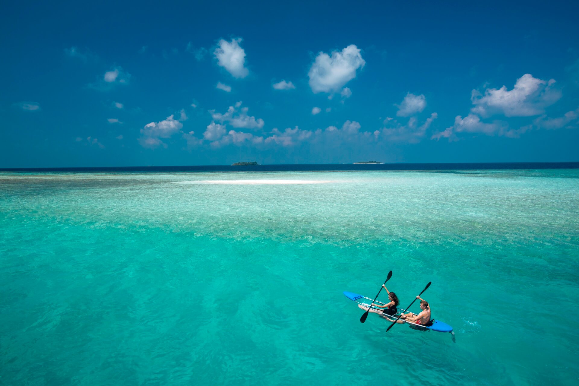 Baros Maldives water sports transparent kayak