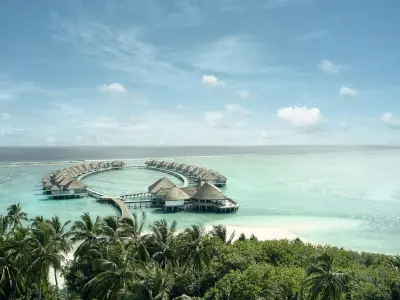 COMO Maalifushi Water Villa's Drone View