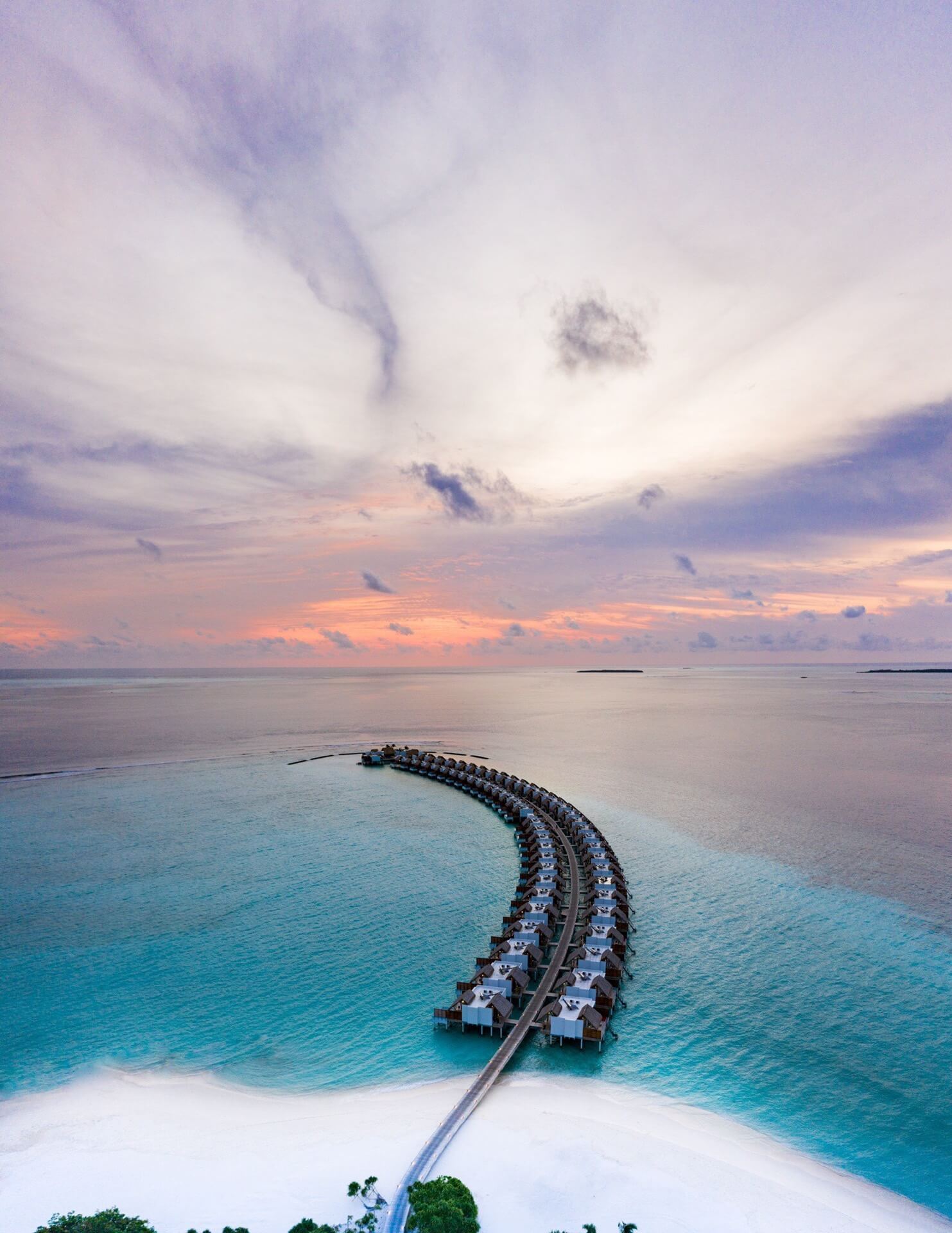 Emerald Maldives Resort & Spa Water Villa's Aerial View