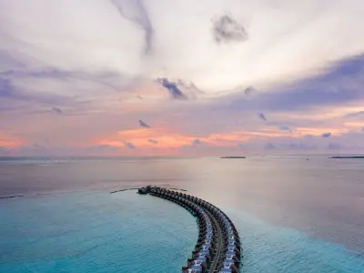 Emerald Maldives Resort & Spa Water Villa's Aerial View