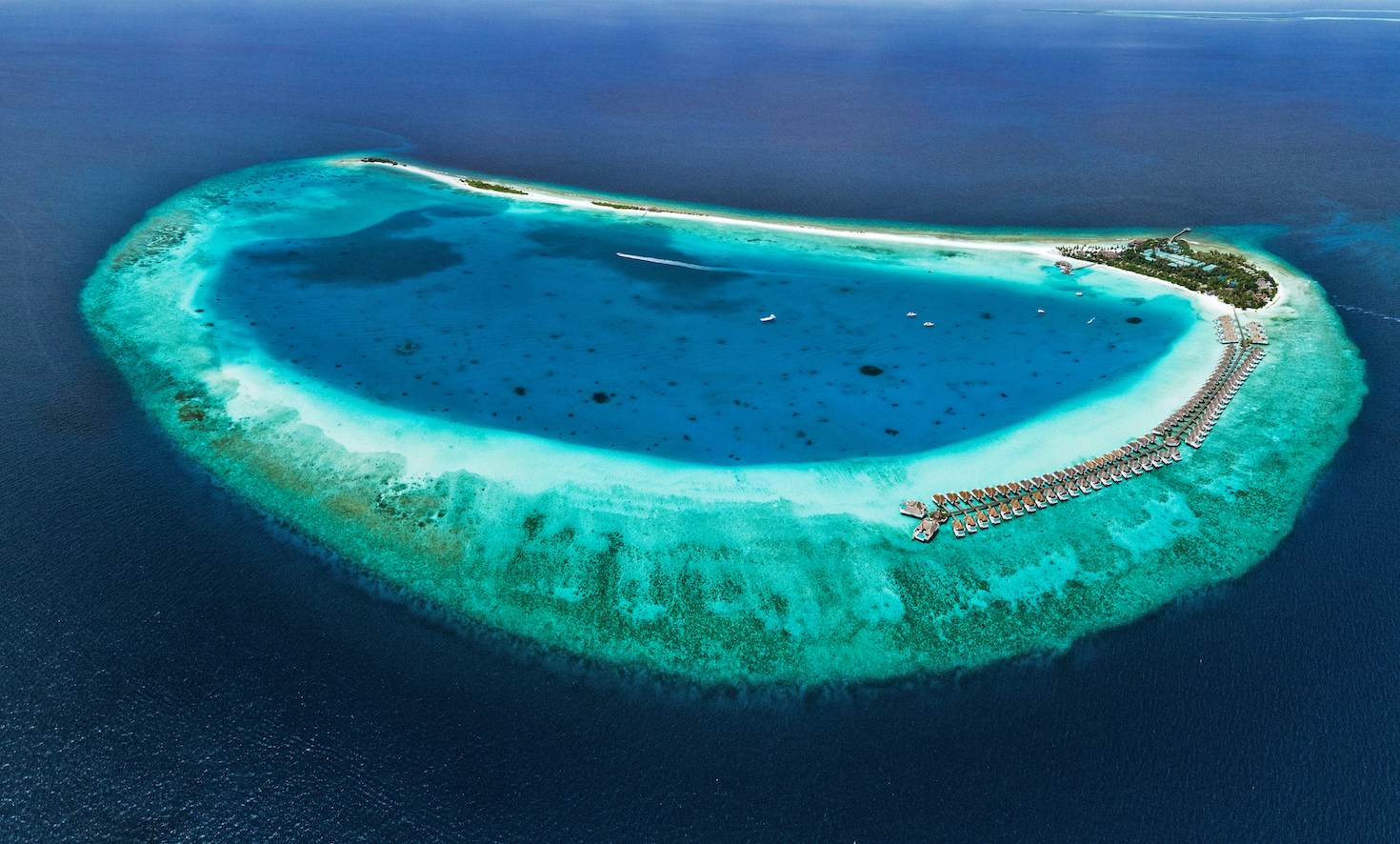 Aerial Finolhu Baa Atoll Maldives