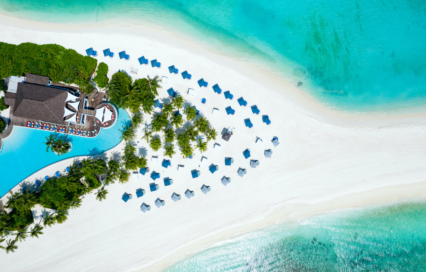 Aerial Finolhu Baa Atoll Maldives