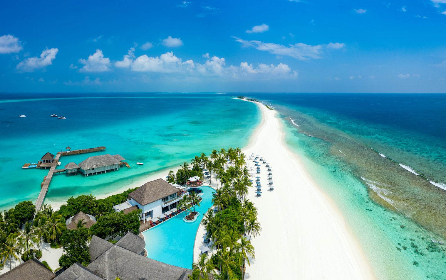 Aerial Shot Finolhu Baa Atoll Maldives