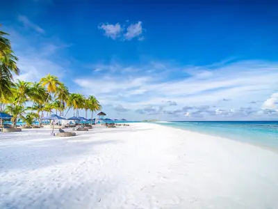 Beach Finolhu Baa Atoll Maldives