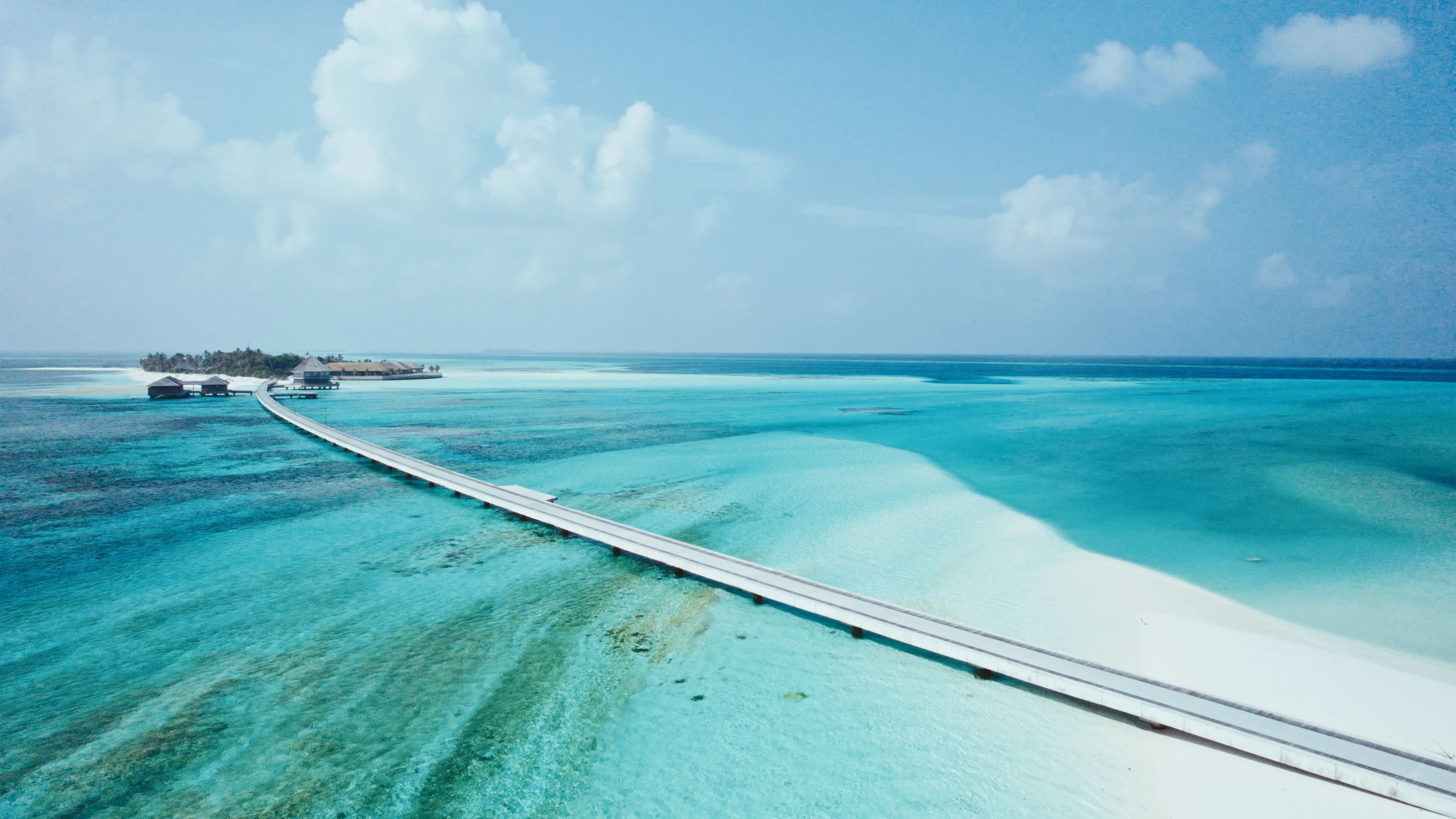 Jawakara Islands Maldives - Aerial - Bridge