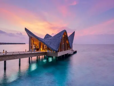 JOALI Maldives Arrival Jetty - Sunset View