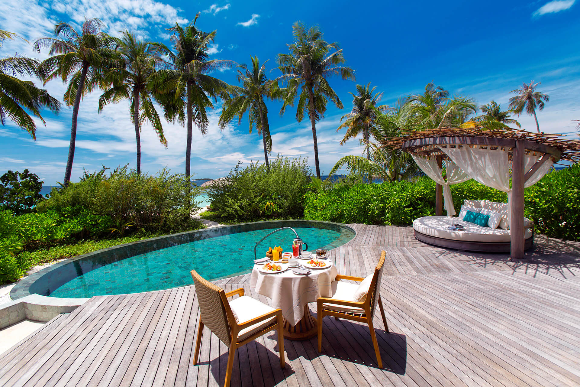 Beach Pool Villa Romantic Breakfast Milaidhoo Island Maldives