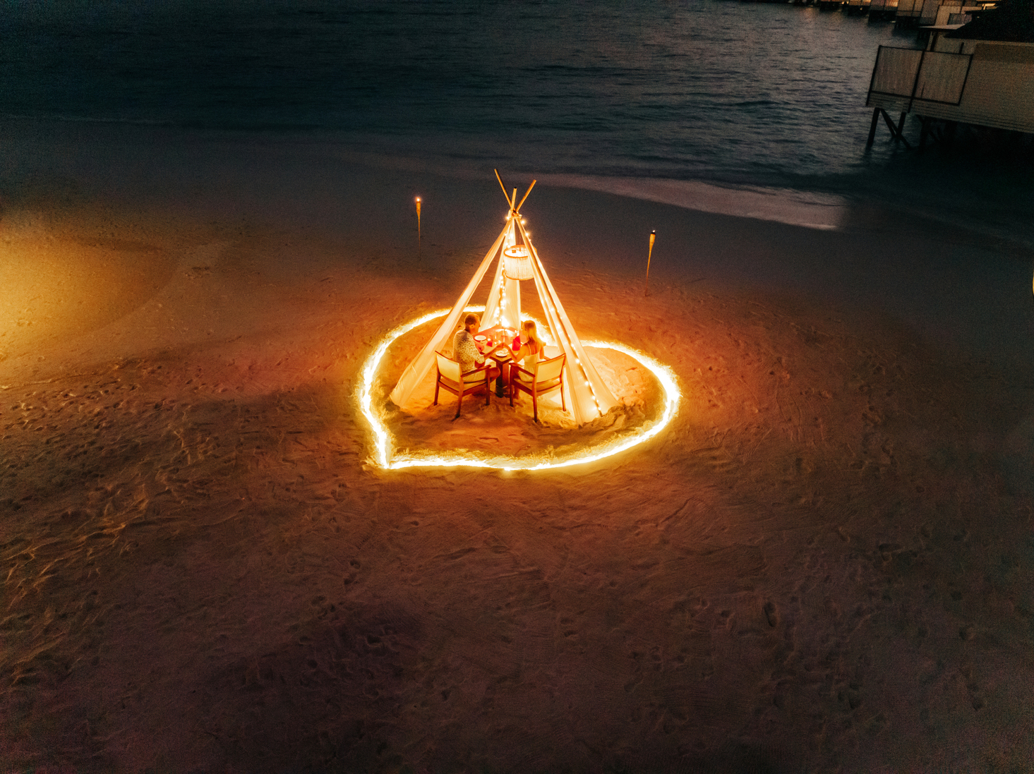 Nova Maldives - Couples Dinner - Aerial