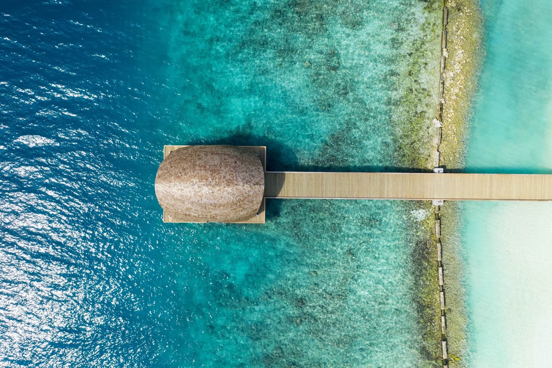 Aerial Outrigger Maldives Maafushivaru