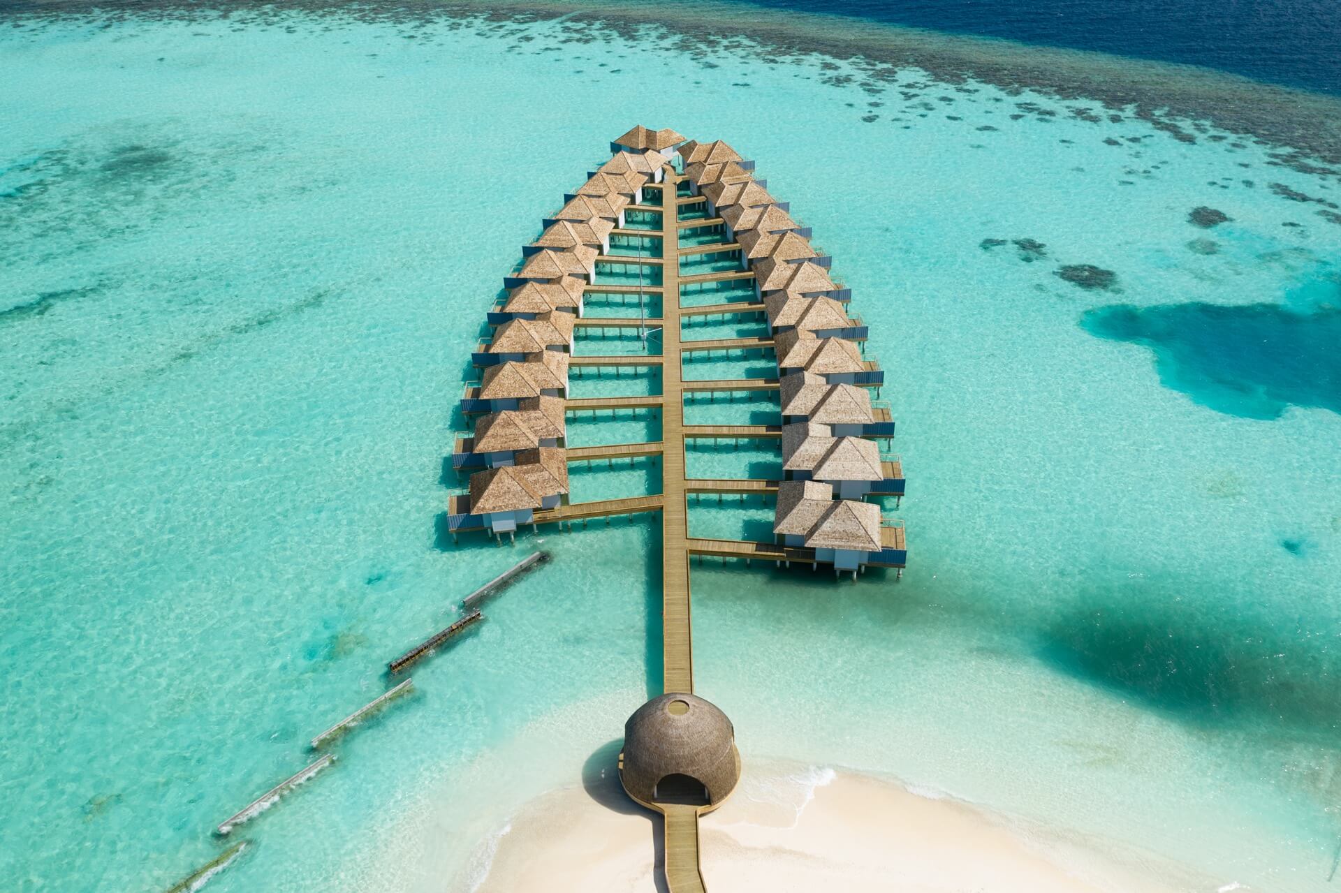 Over Water Villa's Outrigger Maldives Maafushivaru