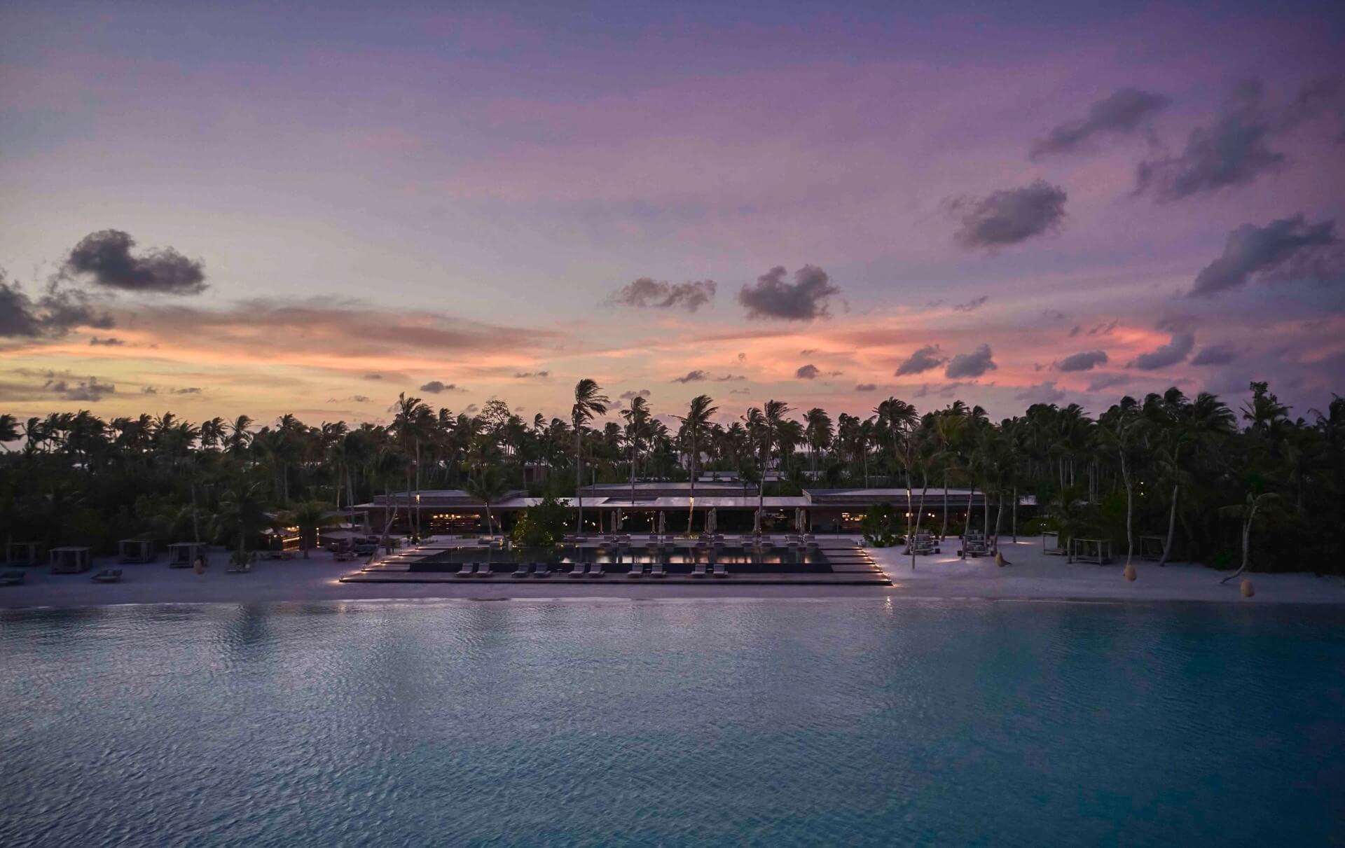 Patina Maldives Veli Bar Pool Sunset