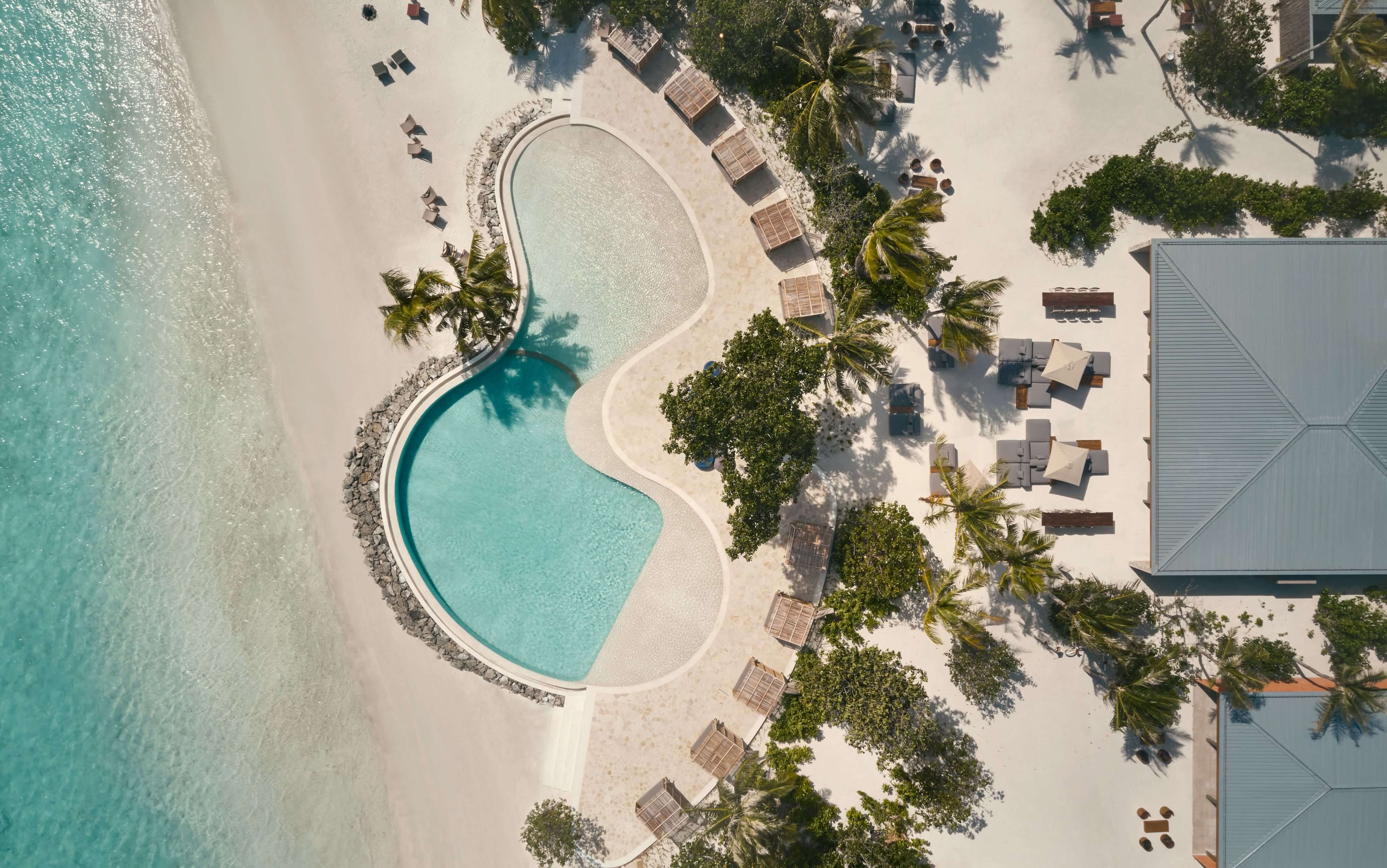 Patina Maldives Pool Aerial View