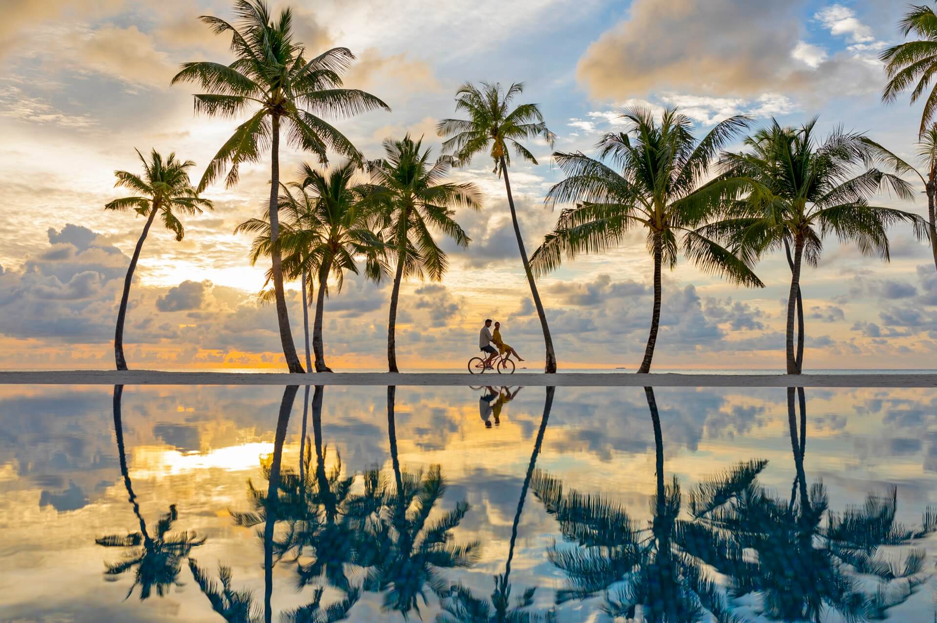Pullman Maldives Maamutaa Main Pool Sunset View