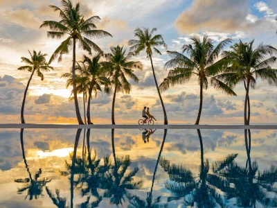 Pullman Maldives Maamutaa Main Pool Sunset View