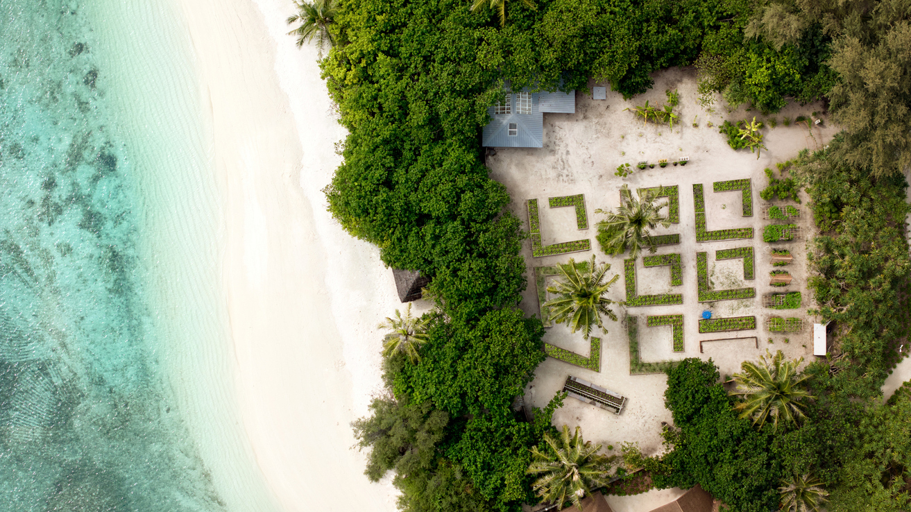 Six Senses Kanuhura - Organic Garden - Aerial
