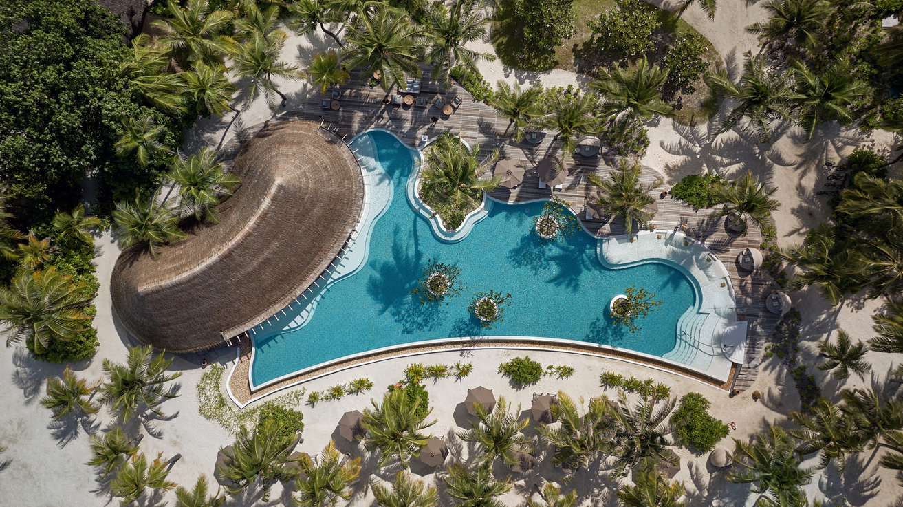 Six Senses Kanuhura - Sip & Sand - Aerial