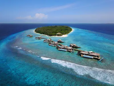 SONEVA FUSHI Aerial Island Overview