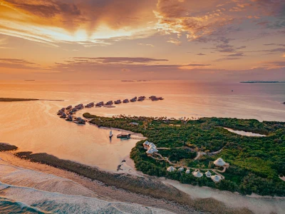 Soneva Jani - Aerial Sunset