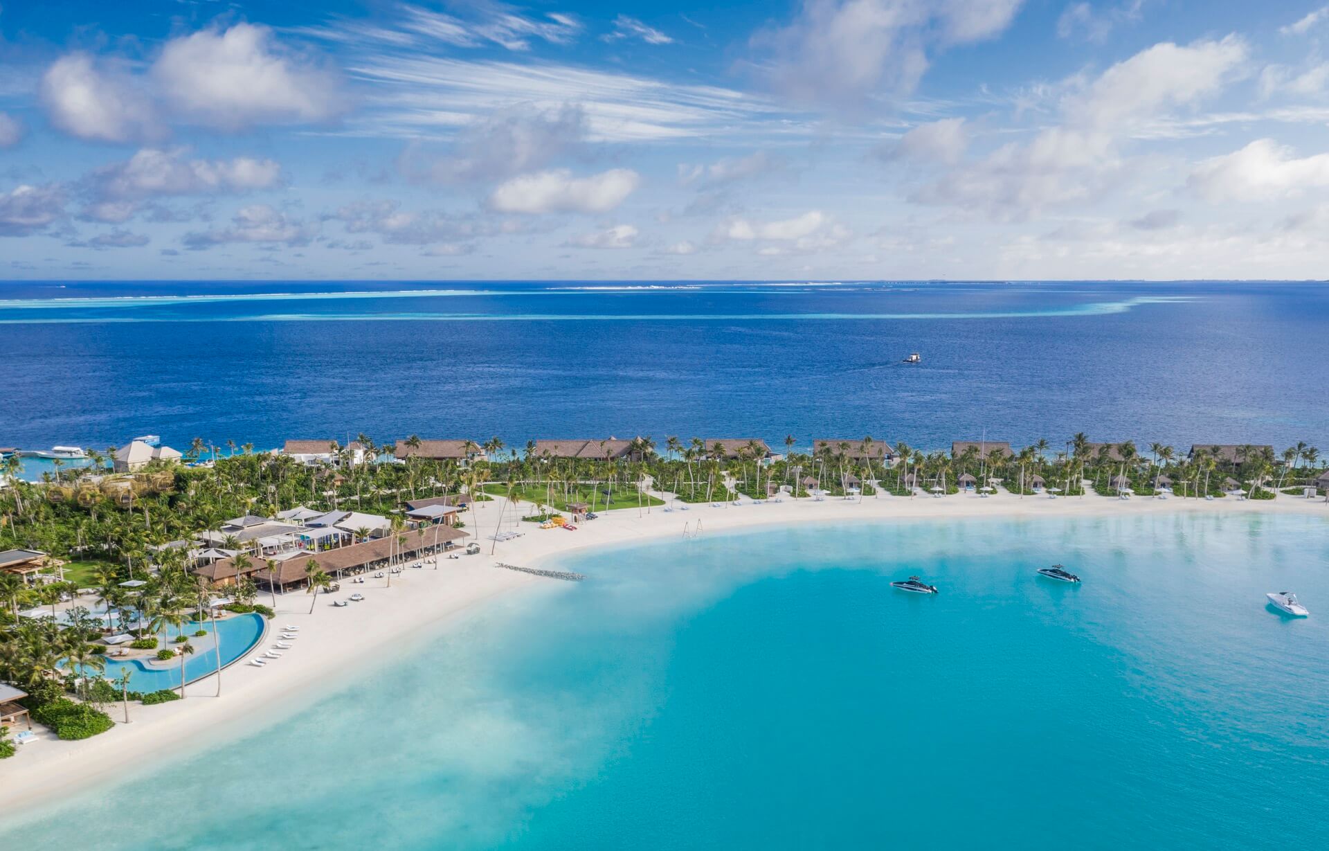 Aerial Waldorf Astoria Maldives Ithaafushi