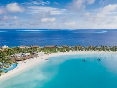 Aerial Waldorf Astoria Maldives Ithaafushi