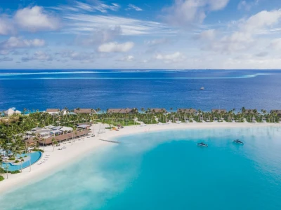 Aerial Waldorf Astoria Maldives Ithaafushi