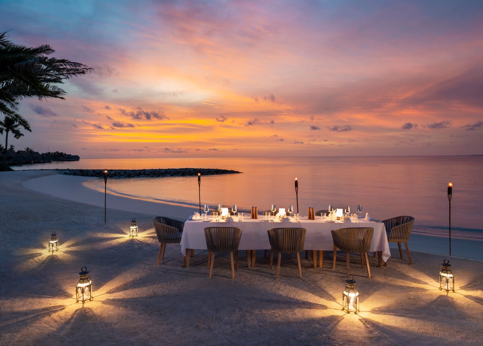 Family Beach Dinner Waldorf Astoria Maldives Ithaafushi