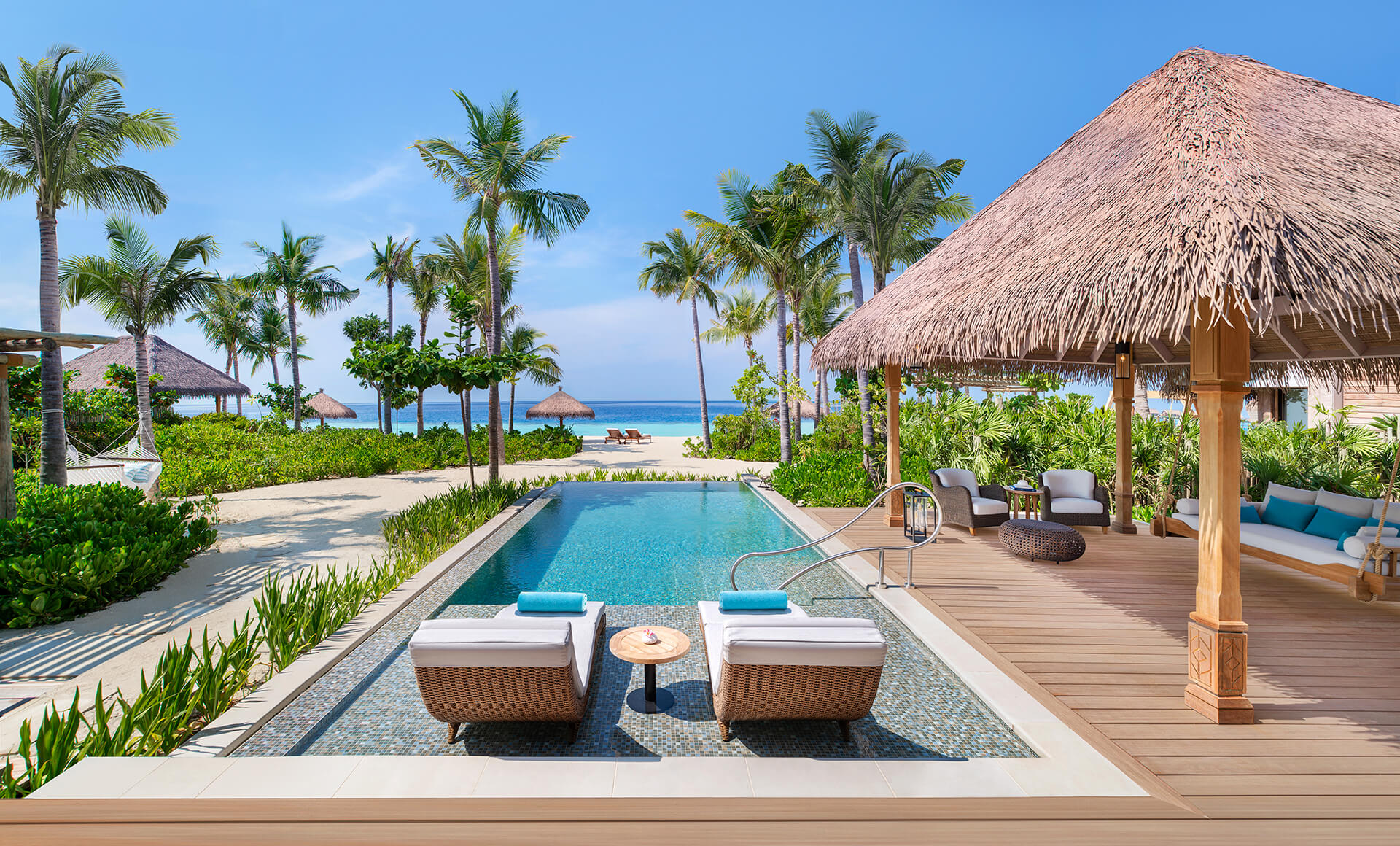 Three-Bedroom Beach Villa Second Pool Waldorf Astoria Maldives Ithaafushi
