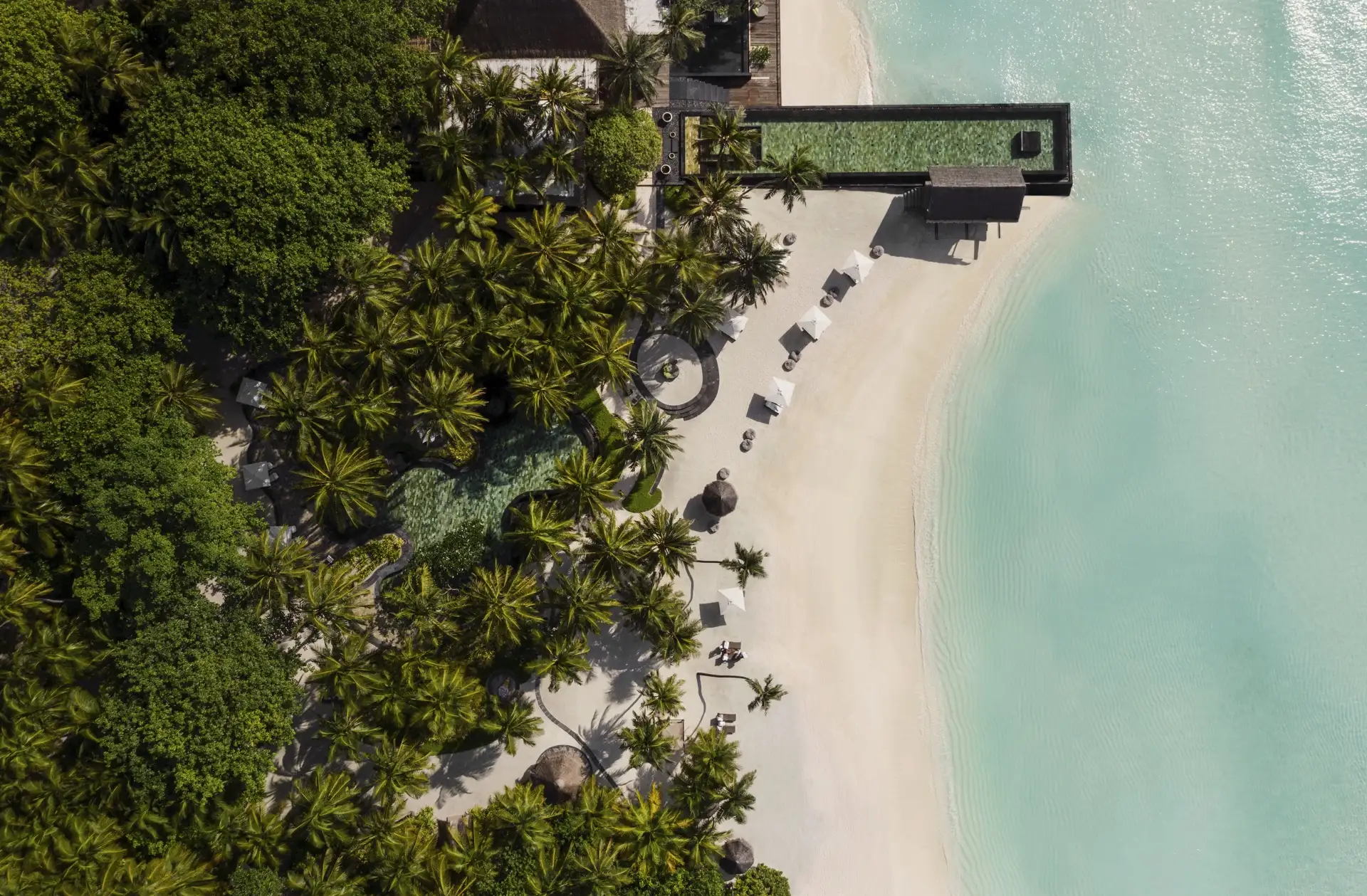 One & Only Reethi Rah - Family Pool Drone View