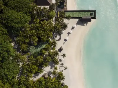One & Only Reethi Rah - Family Pool Drone View