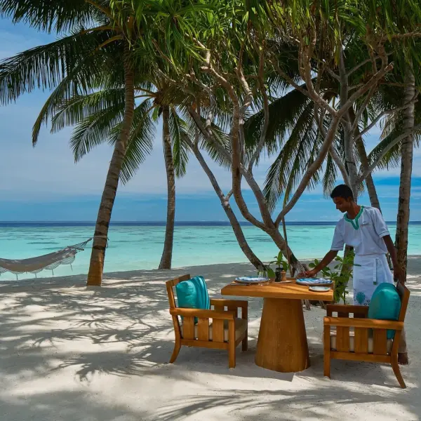 Raffles Maldives Meradhoo Private Beach Dining