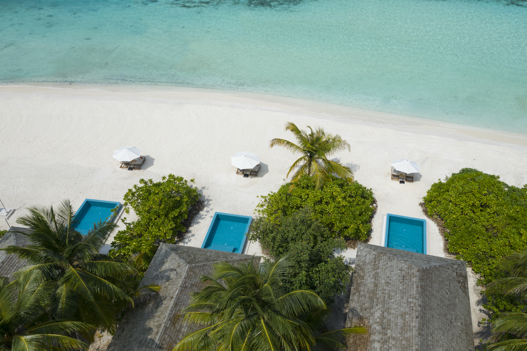 Family Beach Villa With Pool Aerial Emerald Faarufushi Resort & Spa
